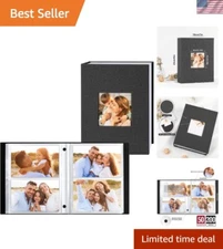 Customizable Linen Photo Album Set - Preserve 200 Horizontal Photos in Style