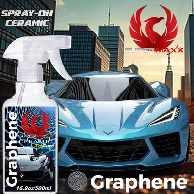CERAMIC CAR COATING SPRAY '4 YEAR' GRAPHENE' PAINT PROTECTION - 16.9oz/500ml KIT