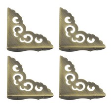 4 Pcs Metal Furniture Corner Protectors, Decorative Corner Protectors with Mount
