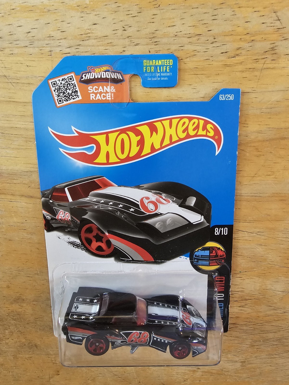 HOT WHEELS '76 GREENWOOD CORVETTE , BLACK; 2016 HW Mild To Wild Series 8/10