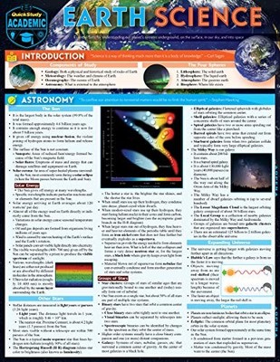 Earth Science : A QuickStudy Laminated Reference Guide by Frank Miskevich ...