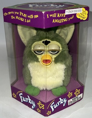 1999 Tiger Electronics Furby - Green With Green Eyes - New In Box