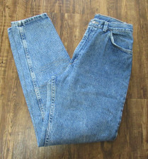 VTG Wrangler Denim High Rise Mom Jeans Womens 12x31 90s Blue Cowgirl Western