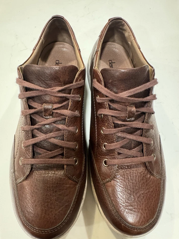DANSKO Vaughn Marrón Guijarro Cuero Tenis Zapatos Informales Para Hombre EUR 47 US 14 Foto 2 de 4