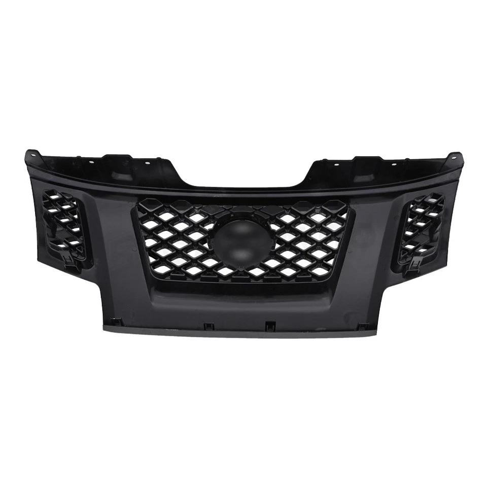Front Grille Assembly For 2009 2010 2011 2012 2013 Nissan Xterra Gloss Black - Image 4 of 4