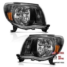 Headlights OE Replacement Clear Lens I Black Housing I Amber Reflector