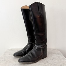 Imperial England Leather Equestrian Riding Boots 11 Black Tall Knee High Pull On Premier Equine Silentio Mens Tall Leather Field Boot - Black  main image 4