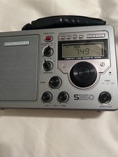 Grundig S350 5-Band AM/FM/SW Portable Radio Silver Alarm Backlight Tone Control