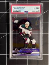 2023-24 UD Extended Series Logan Cooley Clear Cut Young Guns #701 PSA 10 POP 20!