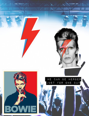David Bowie 4pc Sticker Pack