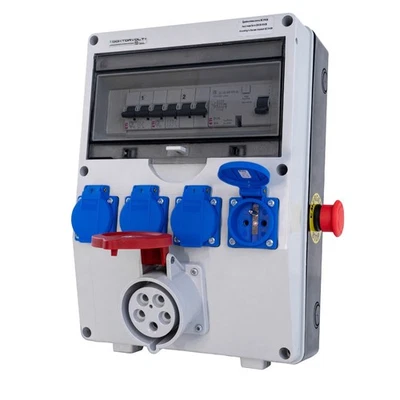 Stromverteiler TD-S/FI 16A/5P 4x230V FR Schutzschalter 1482 - Bild 1 von 4