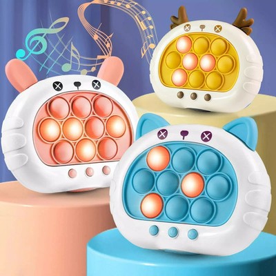 Quick Push Pop Game Toy Fast Push Bubble Stress Relief Kids Handheld Game