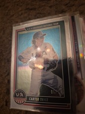 2022 Panini USA Baseball Stars & Stripes Holo Gold #'d 85/99 Carter Trice #36