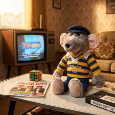 Vintage Preloved 1983 Hasbro Roland Rat  Soft Toy Plush  14 Inches High tvam ITV