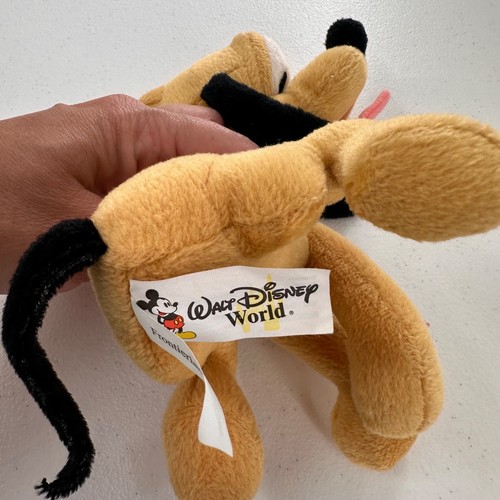 Walt Disney World Frontierland Pluto Plush Dog 8" Stuffed Animal Toy Collectible - Picture 2 of 10