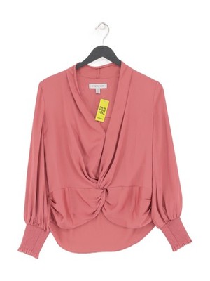 Forever New Damen Top UK 6 Rosa 100% Sonstige Langarm V-Ausschnitt Basic