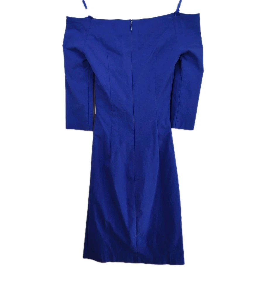 🆕🔥Le Chateau Vestido Formal Mujer, Pequeño, Azul Cobalto, Nuevo Con Etiquetas Foto 4 de 4