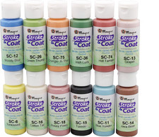 Mayco Stroke and Coat Glaze for Ceramics Kit 1 | 12 Assorted 2 Oz Jars with How