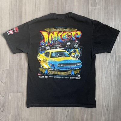 Wes Morris Motorsports Joker Shirt Mens Large Black Alstyle Nostalgia Drag Tee