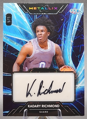 #ad Kadary Richmond 5 5 2024 Wild Card Metallix Rookie RC Auto Blue Laser St. Johns $11.99