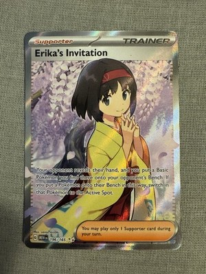 Pokemon Erika's Invitation 196/165 151 SV Ultra Rare Full Art Trainer