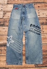 Vintage Red Tab Baggy Southpole Jeans Star Design Boys Size 20 31"x30 