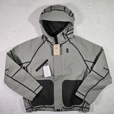 $395 Nike Tech Storm-FIT Hooded Rain Jacket Mens Small HM9473-320 S Green