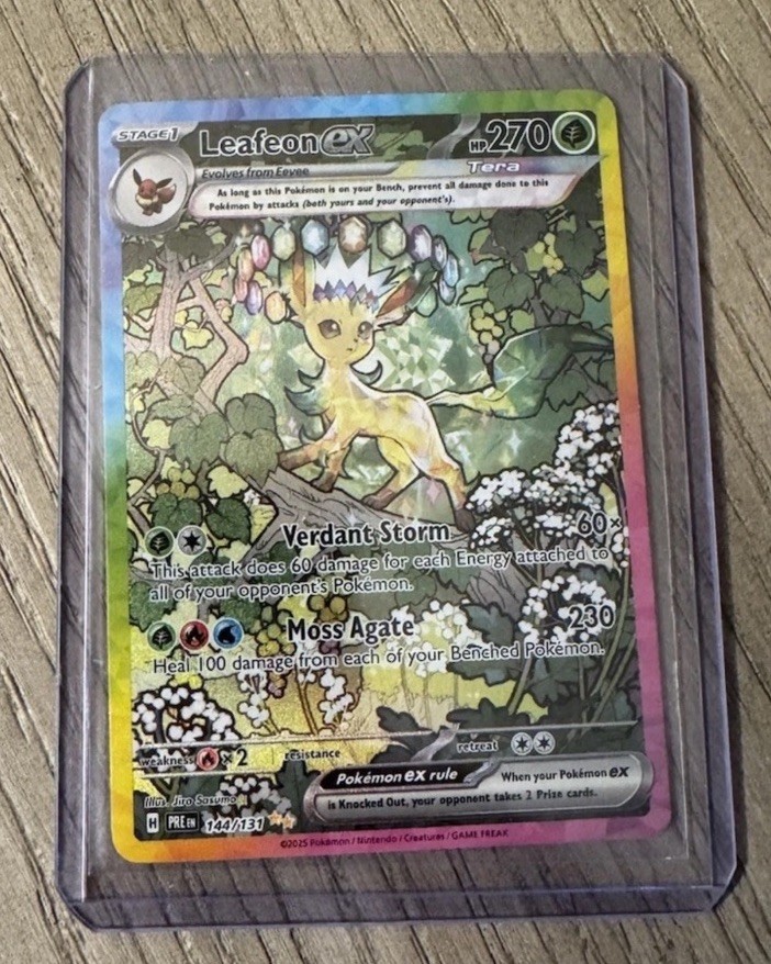 Leafeon EX SIR 144/131 Prismatic Evolutions Pokemon Card MINT