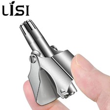 Stainless Steel Nose Hair Trimmer Manual, Washable Travel-Friendly for Men