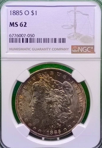 (Toner Special) 1885 O Morgan Dollar $1 NGC MS 62 Silver New Orleans 6776007-050