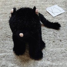 Ganz Webkinz Black Cat HM 135-Green Eyes 8" Long Plush Beanie