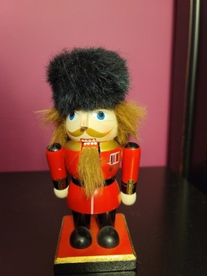 Nutcracker Wood Short King Christmas Decor 7 Inches Tall