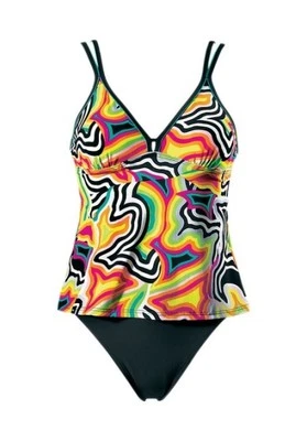2Tlg. Sunflair Tankini Gr.38 Cup-C Schwarz Bunt Damen Badeanzug Schwimmen Sommer - Bild 1 von 2