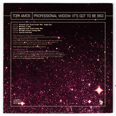 Tori Amos Frence Maxi-Single  CD ''Professional Widow'' East/West EW773 Near Mint