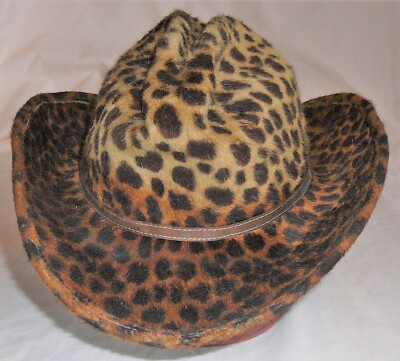 Vintage western leopard hat by Eric Javits New York
