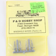 Set Of 4 Windshield Wipers Plastic Gray Train Detail Parts P&D Hobby HO? 1101