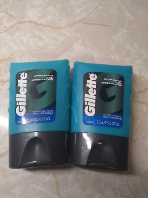 2 Gillette Series Sensitive Skin After Shave Gel 2.5 Fl oz Each