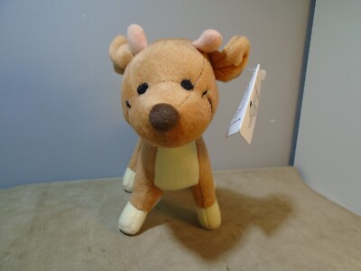 SANTA S SECRET VILLAGE REINDEER RAYMOND 6.5  BEAN PLUSH NORTH POLE (XML512)