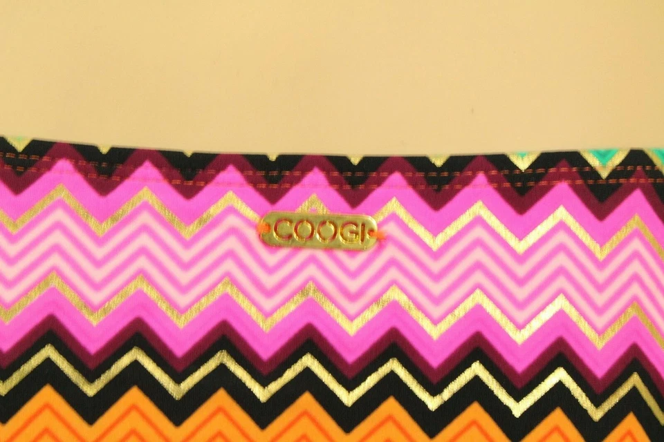 Coogi Women's Bikini Bottom Multi Color Chevron Gold Metallic Size S - Image 3 of 4