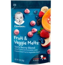 Gerber Fruit  Veggie Melts Very Berry Blend Baby Snack   1 Oz   Pack of 3