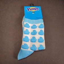 Peeps Just Born Candy Socks Small Youth 13 1-5 Blue White Easter