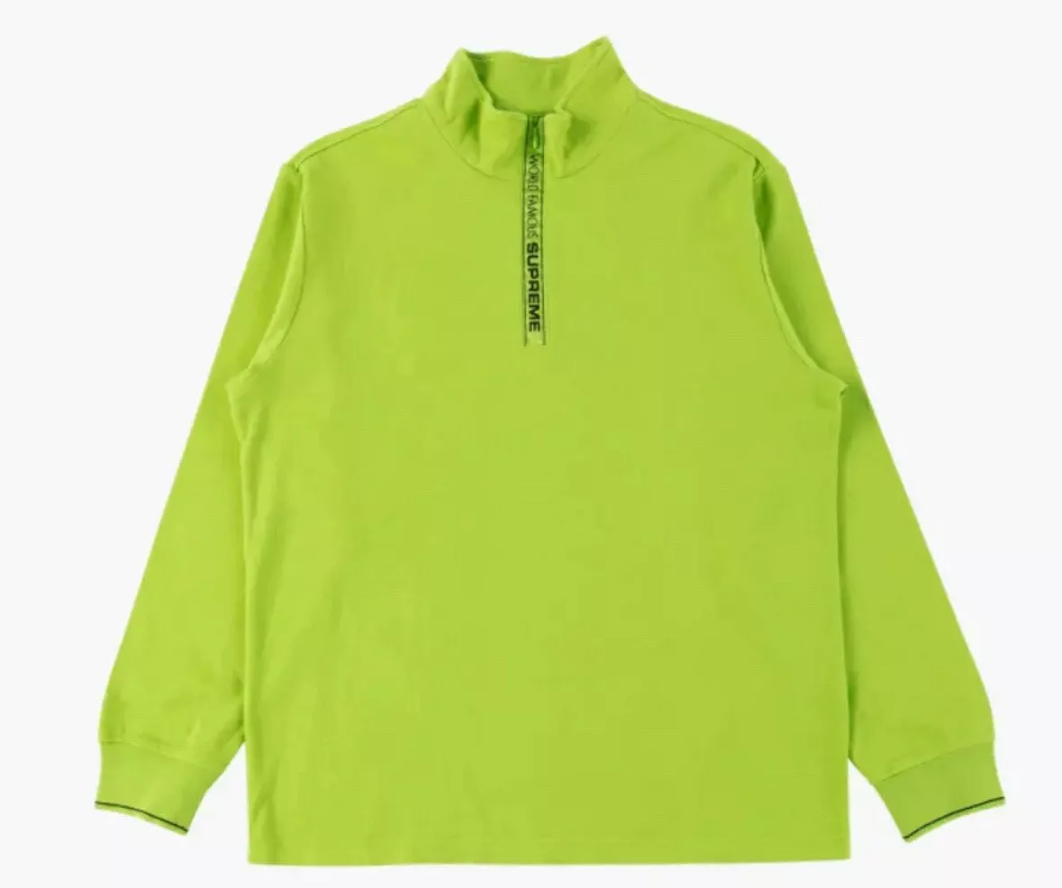 Authentique pull demi zip Supreme World célèbre taille L