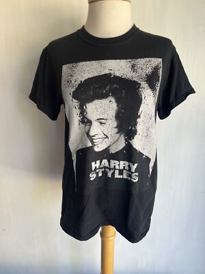 HARRY STYLES Women's Black & White Portrait One Direction 1D T-Shirt Size Small
