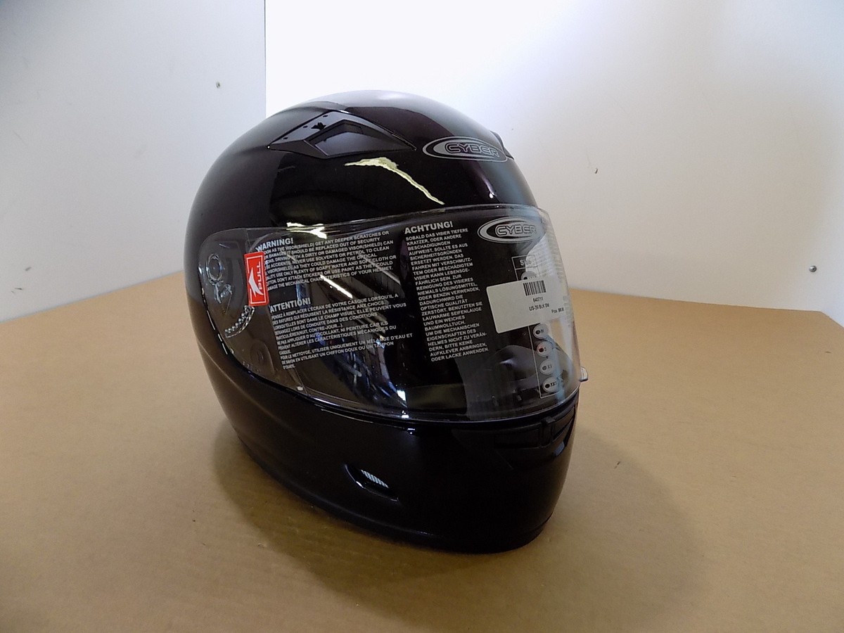 NEW CYBER US-39 FULL-FACE MOTORCYCLE HELMET / GLOSS BLACK / SIZE