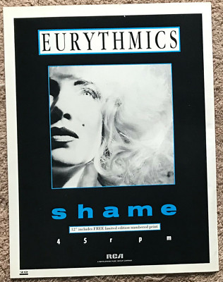 EURYTHMICS - SHAME 1987 Full page UK magazine ad