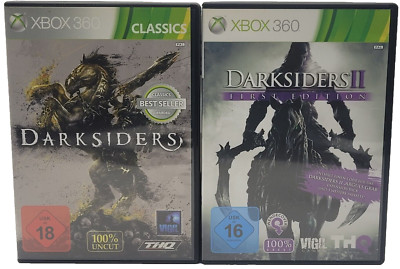 Darksiders I & II Doppelpack CIB Microsoft XBox 360 -guter Zustand-