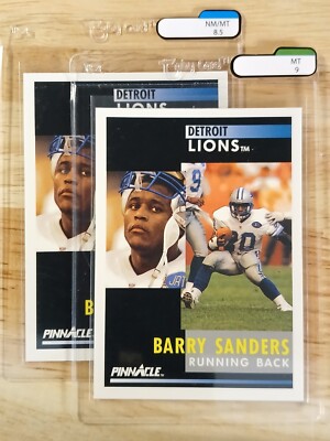 1991 Score Pinnacle Barry Sanders 2x Lot #250 - Taby Card  NM-MT 8.5 MINT 9