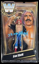 IRON SHEIK SIGNED MATTEL WWE ELITE LEGENDS 2010 Action Figure BECKETT WITNESS