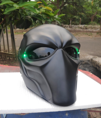 Custom Death Stroke Helmet Black Color  For Motorcycle  (APPROVED DOT/ECE)