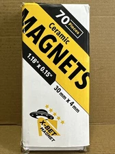 Ceramic Magnet X-Bet Magnet 70pcs 1.18" x 0.15" 30x4mm
